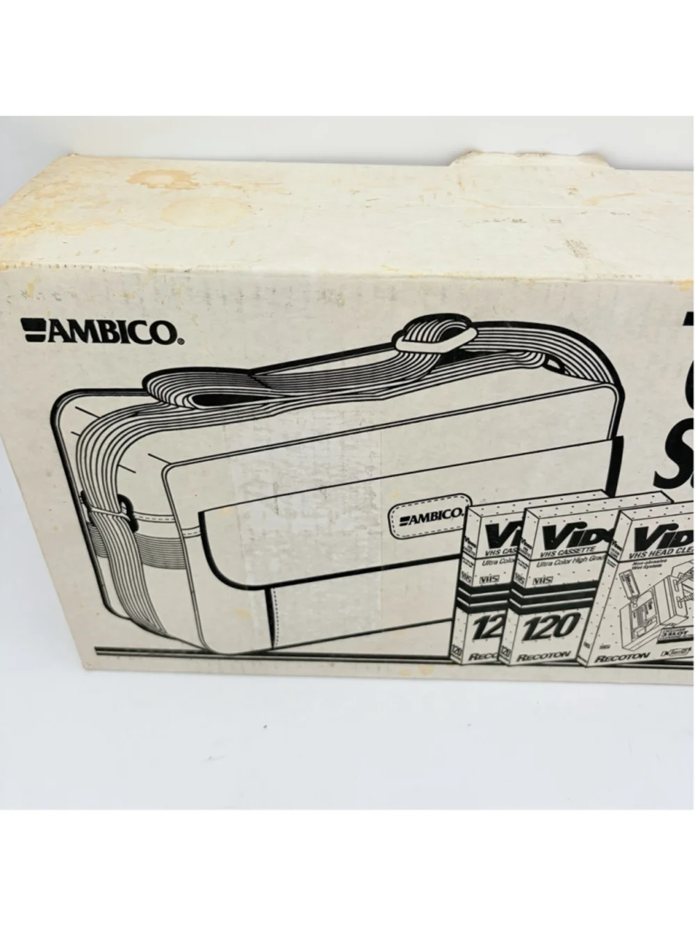 NEW AMBICO 52164 Camcorder Starter Kit V-0451 Bag 2 VT120 VHS Tapes V144 SEALED